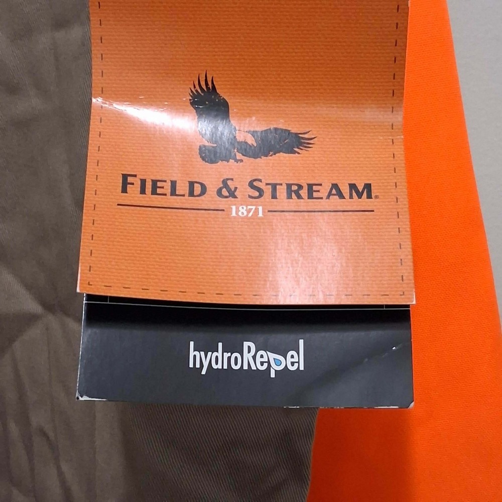 Field & Stream Shooting Shirt Mens XL Tan Orange hydroRepel Long Sleeve NWT - Picture 4 of 13